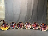 (6) Bradex Upper Deck Michael Jordan Numbered Collectible Plates