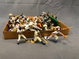 Box Full of Miniature Baseball Figurines