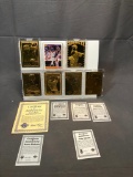 (6) ProMint 22 Karat Gold Foil Baseball Cards w/ COA & 1992 Upper Deck Series 2 #519 Jesse Barfield