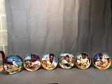 (6) Bradex Baseball Numbered Collectible Plates