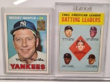 (2) Mickey Mantle Baseball Cards - 1996 Topps #150, 1962 Topps #2 American League Batting Leaders
