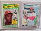 (2) Topps Bob Gibson Baseball Cards - Signed 1969 #432 The Sporting News National League All Stars &