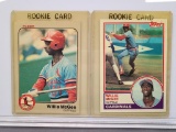 (2) Willie McGee Baseball Cards - 1983 Fleer #15, 1983 Topps #49