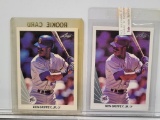 (2) 1990 Leaf #245 Ken Griffey Jr. Baseball Cards