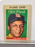 1958 Topps #464 Curt Flood Rookie Card