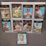 Lot of 9; Topps Baseball Cards - See Pictures