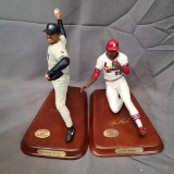 (2) Danbury Mint All Star Figurines - Mariano Rivera & Lou Brock