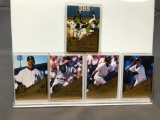 (5) 1999 World Champions NY Yankees Gold Photo Baseball Cards