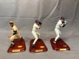 (3) Danbury Mint Baseball Player Statues - Willie Stargell, Bernie Williams, Paul O'Neill