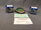 (3) Baseball Stadium Miniatures