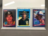 Lot of 3; Rookie Cards - 1986 Donruss #28 Fred McGriff 1B, 1987 Fleer #604 Barry Bonds OF & 1986