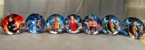 (7) Pro Wrestling Star Numbered Collectible Plates
