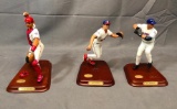 (3) The Danbury Mint Baseball Player Statues - Ivan Rodriguez, Omar Vizquel, Alex Rodriguez