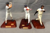 (3) The Danbury Mint Baseball Player Statues - Larry Walker, Nomar Garciaparra, Barry Bonds - Bat