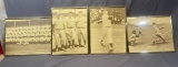 (4) Vintage Baseball Photographs