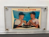 1960 Topps #160 Rival All Stars Mantle & Boyer
