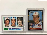 Lot of 2; Cal Ripken Cards - SIGNED 1986 Donruss #89 & 1982 Topps #21 Baltimore Orioles Future Stars