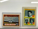 Lot of 2; Topps Baseball Cards - 1973 #1 ALL TIME HOME RUN LEADERS & 1957 #97 New York Yankees Team