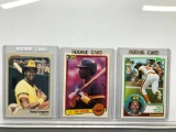 Lot of 3; Padres Tony Gwynn Rookie Cards - 1982 Donruss #598, 1983 Topps #482 & 1983 Fleer #360