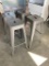 4 Metal Restaurant Bar Stools, Gun Metal Grey, Sold by the Chair Times 4