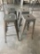 4 Metal Restaurant Bar Stools, Gun Metal Grey, Sold by the Chair Times 4