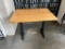 Restaurant Table w/ Solid Wood Top, Double Pedestal, 40in x 30in x 30in