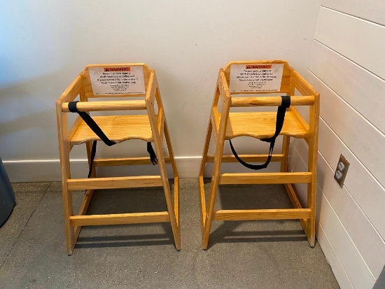 Two Wooden High Chairs - Sold by the High Chair x 2