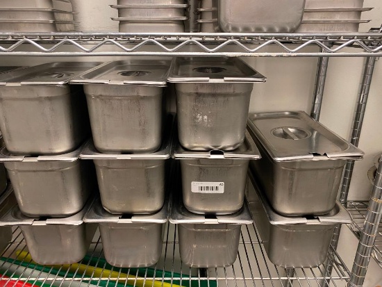 11 Count - NSF Stainless Steel 1/3 Size Steam Pans w/ Lids