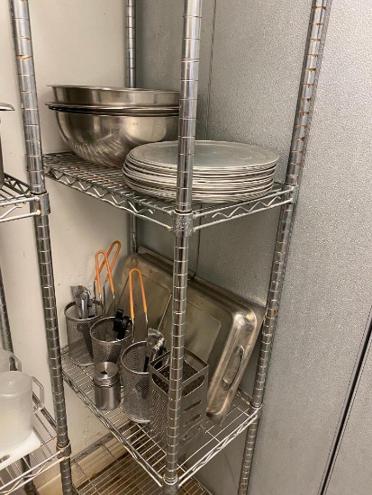 Misc. Utensils, Chafing Pan Cover, Pizza Pans, Stainless Steel Nesting Mixing Bowls