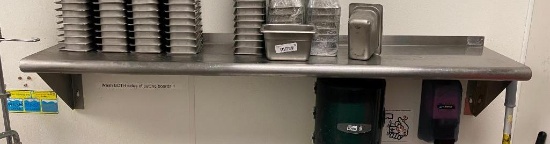 Advance Tabco Stainless Steel Wall Mount Shelf, 60in x 12in
