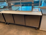 Beverage-Air Model SPE72-24M 3-Door Sandwich / Salad Prep Cooler w/ Hood & Covers