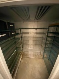 Lot of 3 NSF Dunnage Storage Shelving Units, 1 Dunnage Rack, 4 Bus Tubs