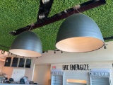 2 Large Contemporary Metal Light Fixtures - Shade is 27in H, 35in W - Buyer to Remove