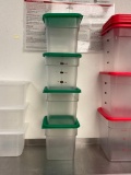 4 Cambro 4-Quart Food Containers w/ Lids