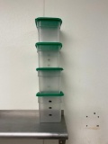 4 Cambro 4-Quart Food Containers w/ Lids