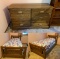 Single Bed w/ Sports Bedspread and Matching Chest of Drawers