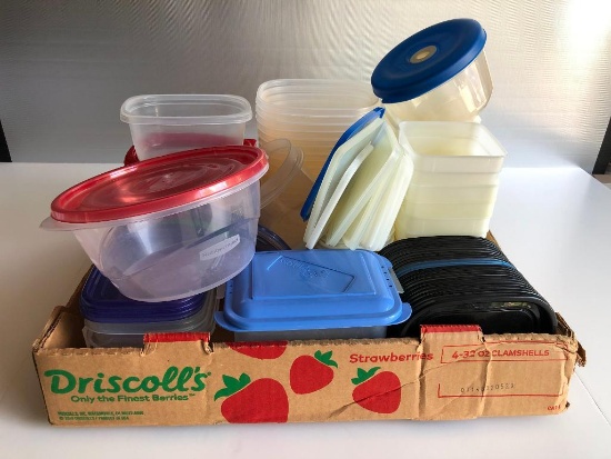 Rubbermaid and Glad Plastic Containers and Lids