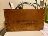 Wooden Explosives Box w/ Aluminum Wire