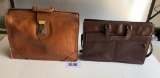 Two Vintage Leather Briefcases