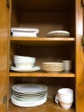 3 Shelves of Dishes-Corelle Living Ware