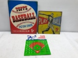 Tin Baseball Signs and Collector Board