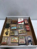Flat of Old Advertising Collectibles