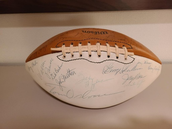 Signed Nebraska Husker Football by Players and Coaches 1975