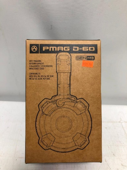 PMAG D-60 GEN M3 Rifle Magazine 60 Round Capacity 5.56x45/223 Remington, Impact/ Dust Cover,