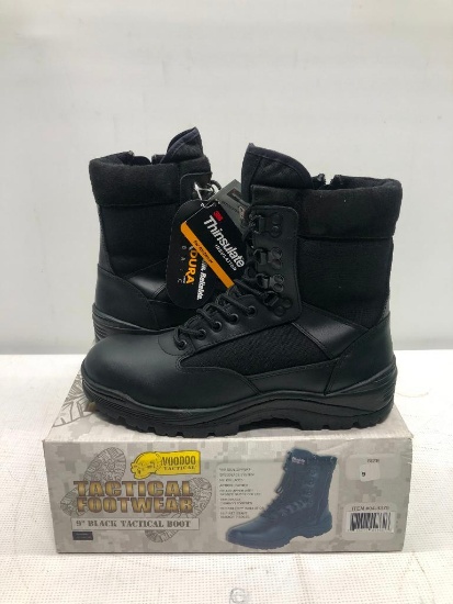 Tactical Footwear,9'' Black Tactical Boot, Size 9
