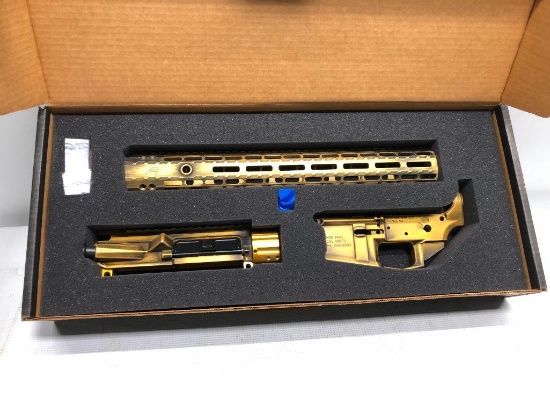 Aero Precision APCS100222, M4E1 Builder Set w/ 15'' M-LOK Handguard-Spent, Brass Builder Set,