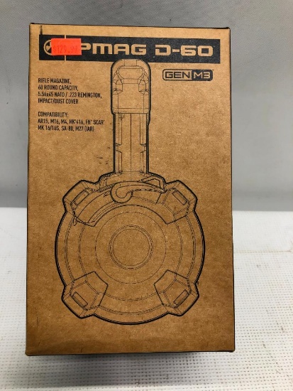 PMAG D-60 GEN M3 Rifle Magazine 60 Round Capacity 5.56x45/223 Remington, Impact/ Dust Cover,