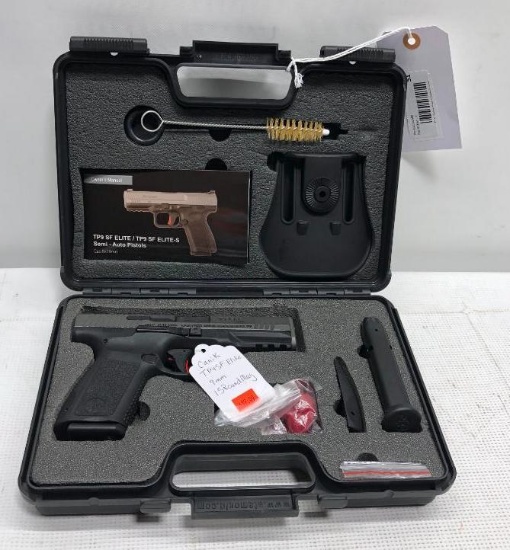 Canik Model TP9SF Elite, 9mm Pistol, 2 15rd Mags, T6472-16 BH 01004,MSRP:$412.99