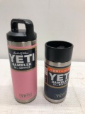 YETI Rambler 18oz Bottle Pink, YETI Rambler 12oz Bottle Navy