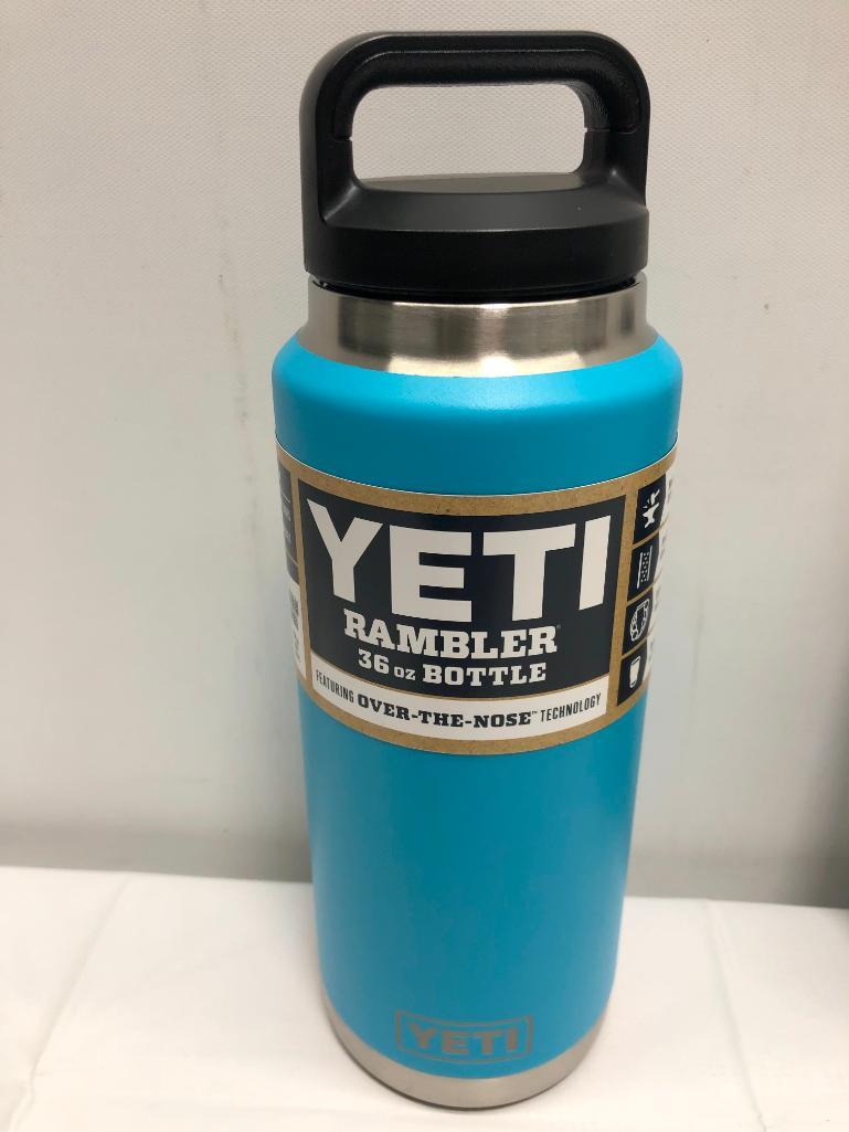 2 Items: YETI Rambler 36oz Bottle, Reef Blue